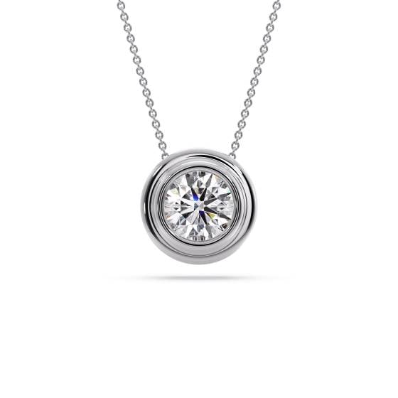 HPR3 Round Solitaire Diamond Pendant