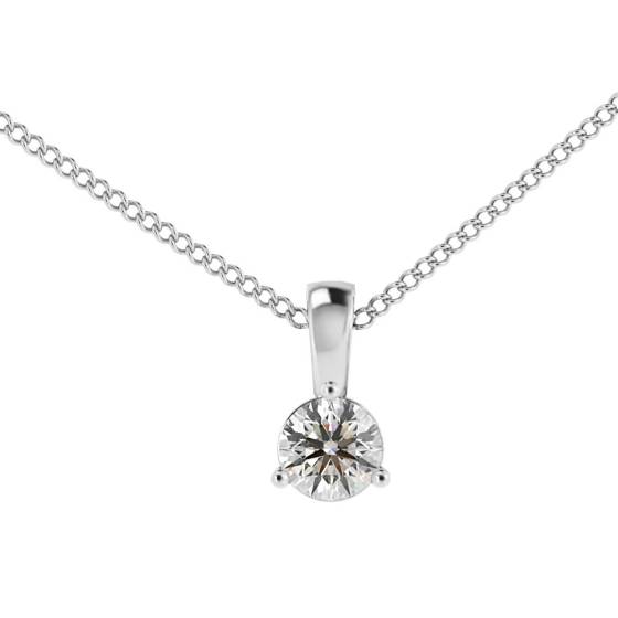 HPR47 Round Solitaire Pendant