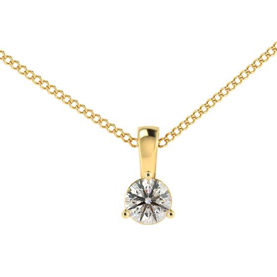 HPR47 Round Solitaire Pendant