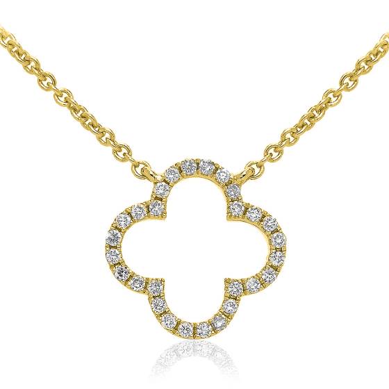 HPRDR114 Round cut Plus Diamond Pendant & Fixed Chain