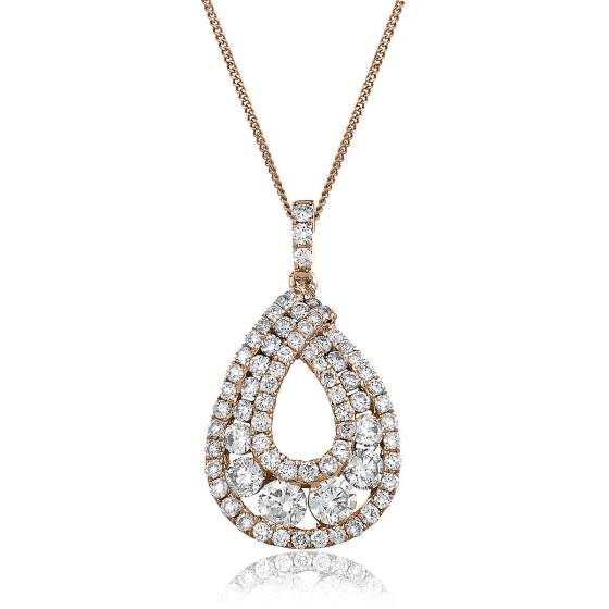 HPRDR141 Round cut Designer Diamond Pendant