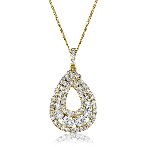 HPRDR141 Round cut Designer Diamond Pendant
