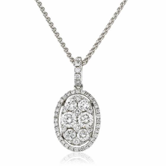 HPRDR143 Round cut Designer Diamond Pendant