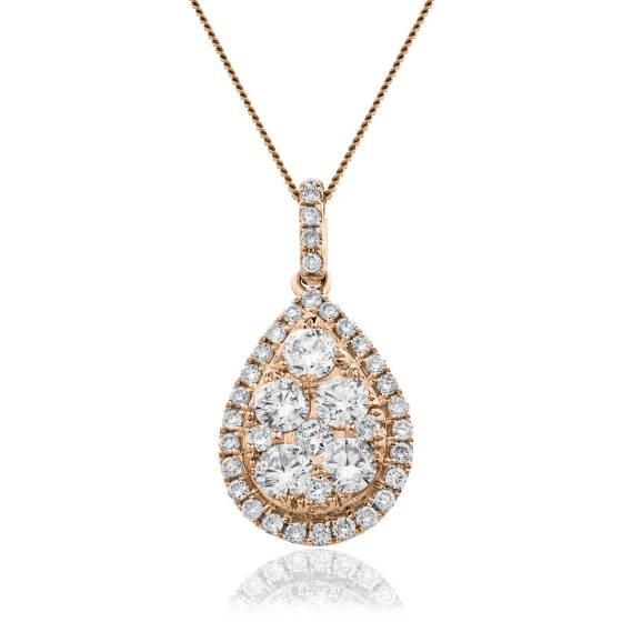 HPRDR144 Round cut Designer Diamond Pendant