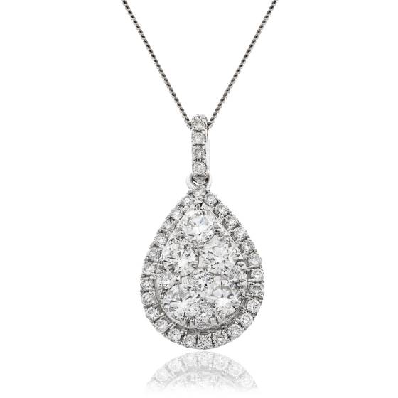 HPRDR144 Round cut Designer Diamond Pendant