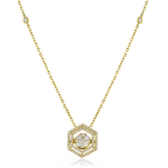 HPRDR159 Round cut Designer Diamond Pendant