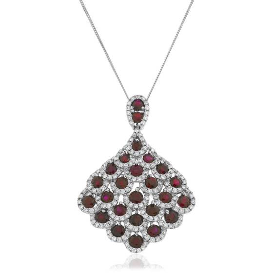 HPRGRY240 Designer Drop Ruby Pendant