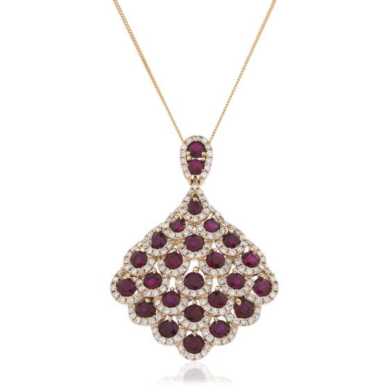 HPRGRY240 Designer Drop Ruby Pendant