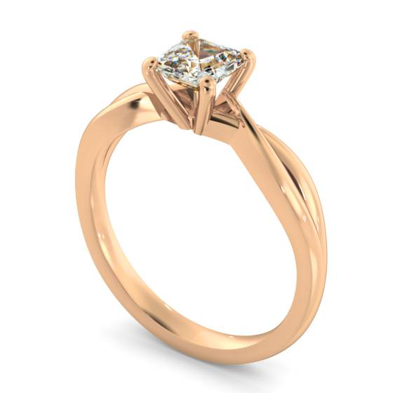 HRA1150 Asccher Cut Infinity Diamond Engagement Ring