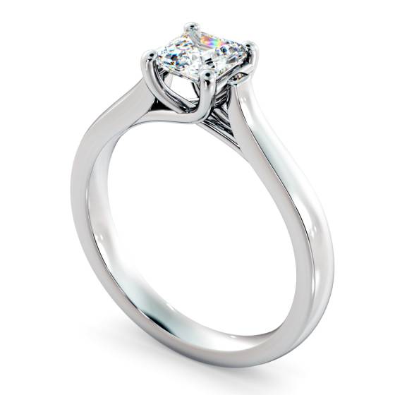 HRA1152 4 Prong Asscher cut Solitaire Diamond Ring