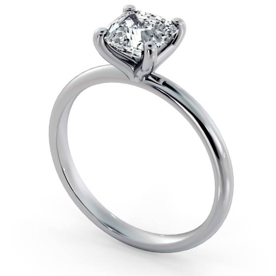 HRA2370 Modern Asscher Cut Solitaire Diamond Ring