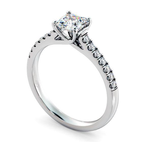 HRASD1166 Asscher Shoulder Diamond Ring