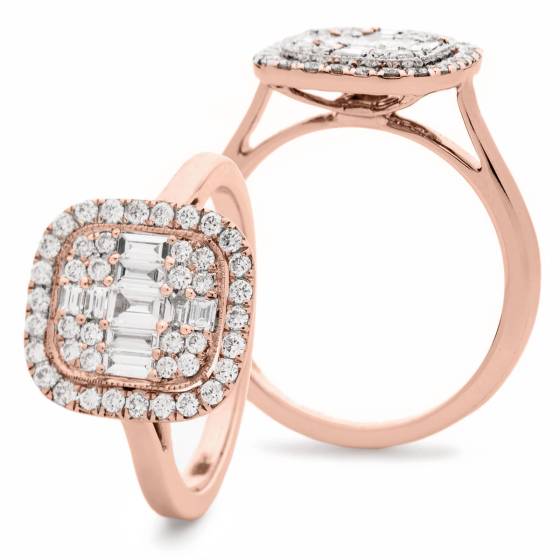 HRBCL2453 Baguette Cluster Diamond Ring