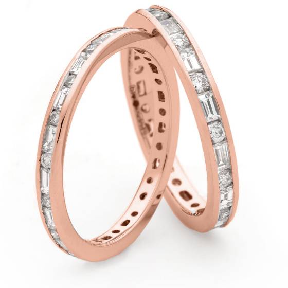 HRBFE1014 Round & Baguette Cut Diamond Full Eternity Ring