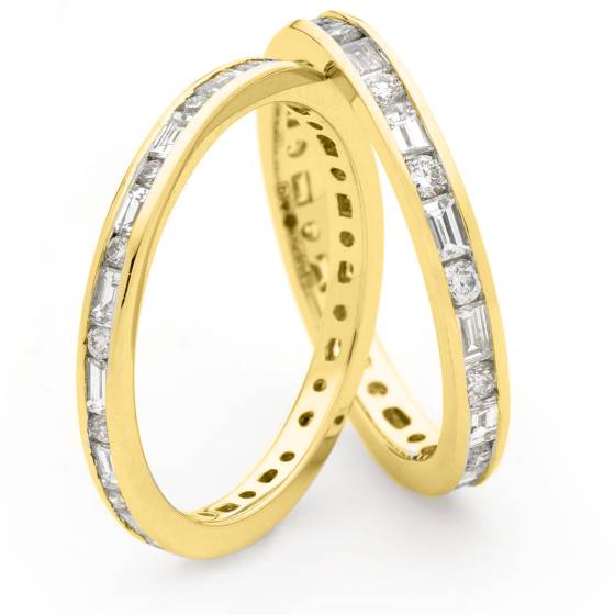 HRBFE1014 Round & Baguette Cut Diamond Full Eternity Ring