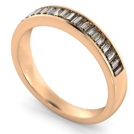 HRBHE1007 Classic Baguette Half Eternity Diamond Ring