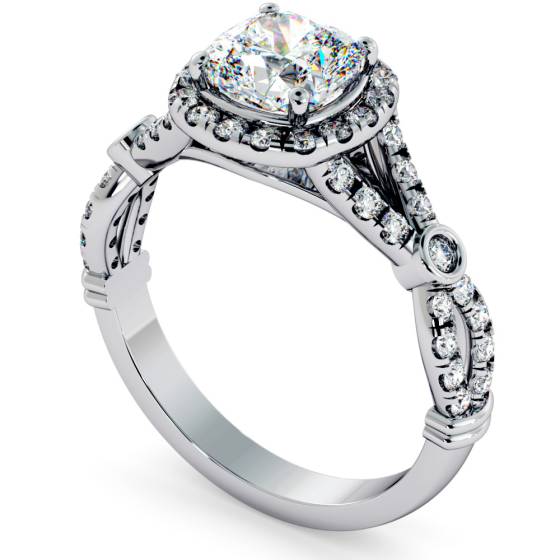 HRCSD713 Designer Cushion cut Halo Diamond Ring