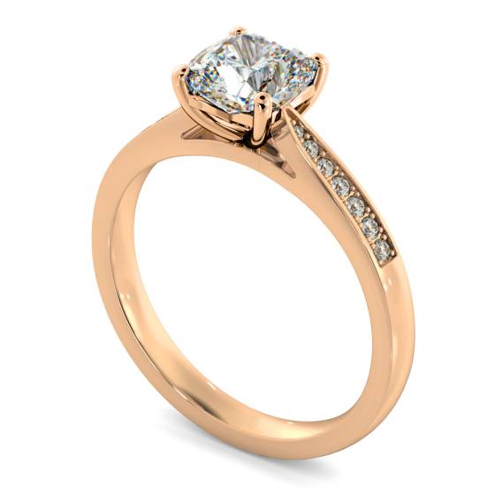 HRCSD883 Cushion Shoulder Diamond Ring