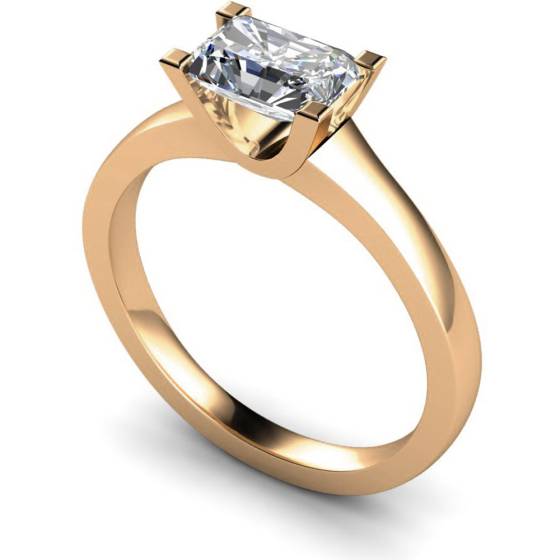 HRE524 Emerald Solitaire Diamond Ring