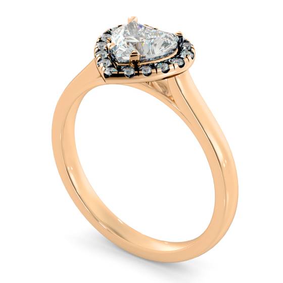 HRHSD847 Heart Halo Diamond Ring