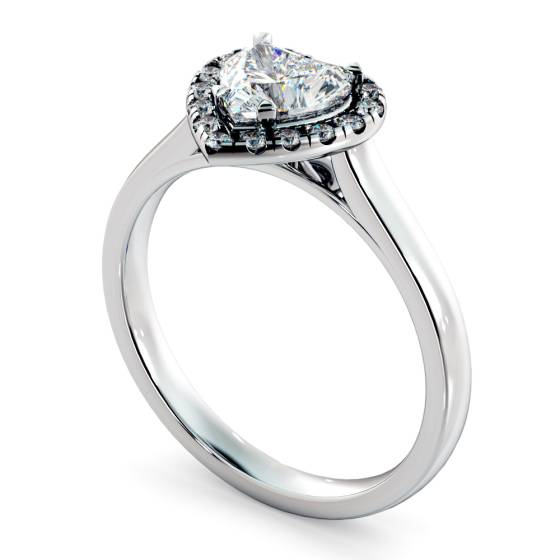 HRHSD847 Heart Halo Diamond Ring