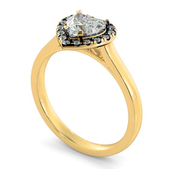 HRHSD847 Heart Halo Diamond Ring