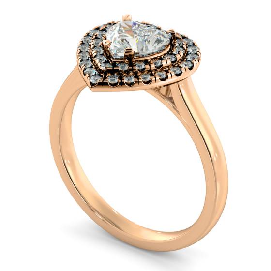 HRHSD848 Heart Halo Diamond Ring