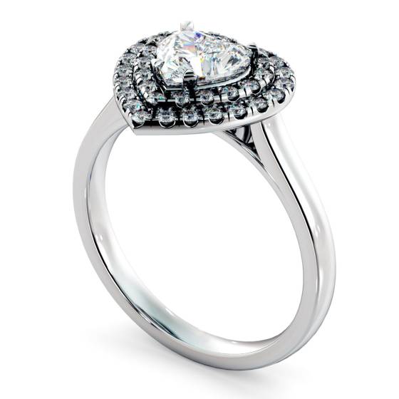 HRHSD848 Heart Halo Diamond Ring