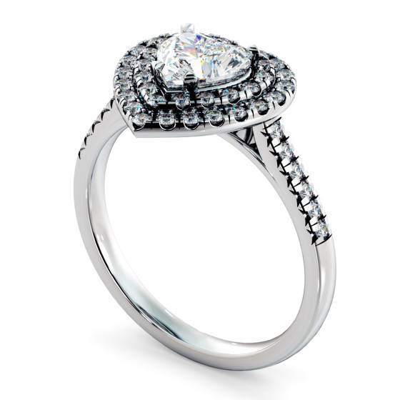 HRHSD849 Heart Halo Diamond Ring