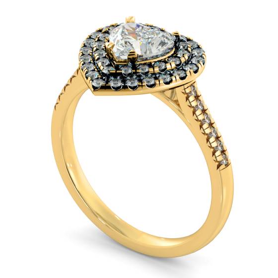 HRHSD849 Heart Halo Diamond Ring