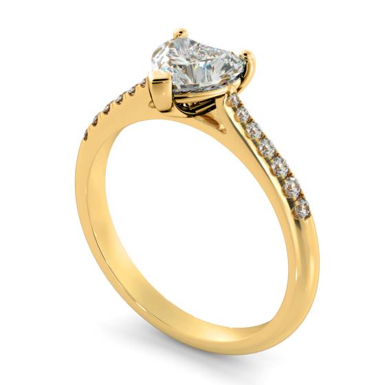 HRHSD878 Heart Shoulder Diamond Ring
