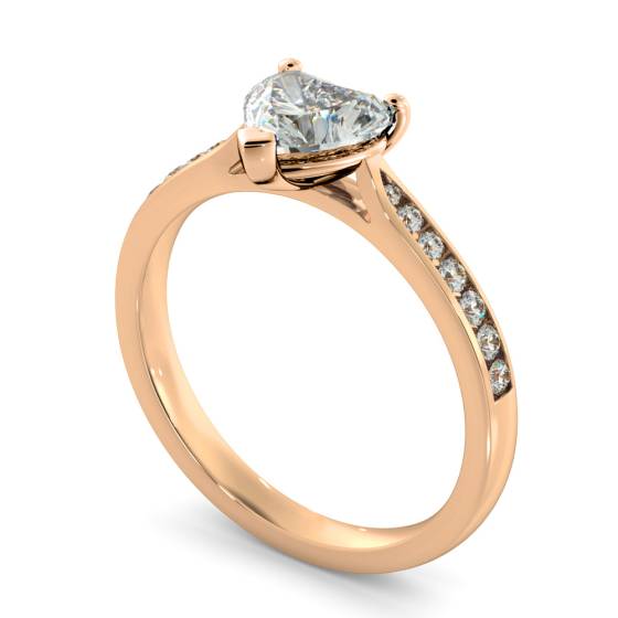 HRHSD879 Heart Shoulder Diamond Ring