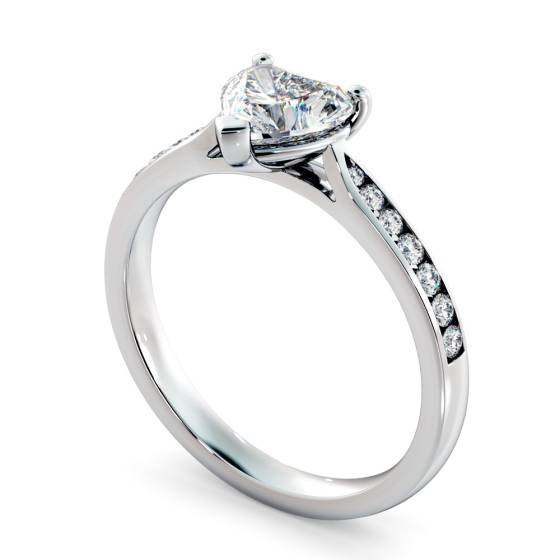 HRHSD879 Heart Shoulder Diamond Ring