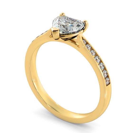 HRHSD879 Heart Shoulder Diamond Ring