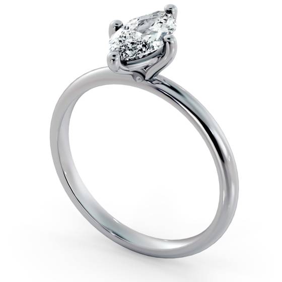 HRM2373 Modern Marquise Cut Solitaire Diamond Ring
