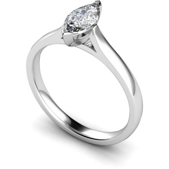 HRM346 Marquise Solitaire Diamond Ring