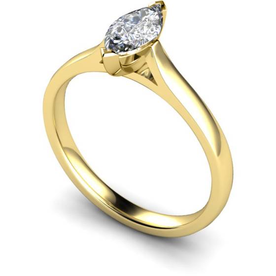 HRM346 Marquise Solitaire Diamond Ring