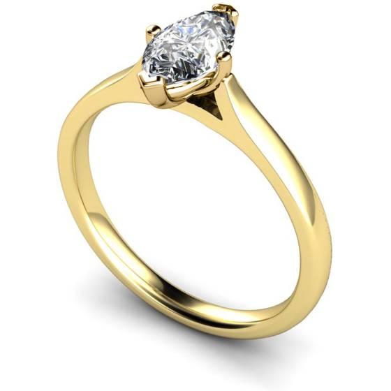 HRM438 Marquise Solitaire Diamond Ring