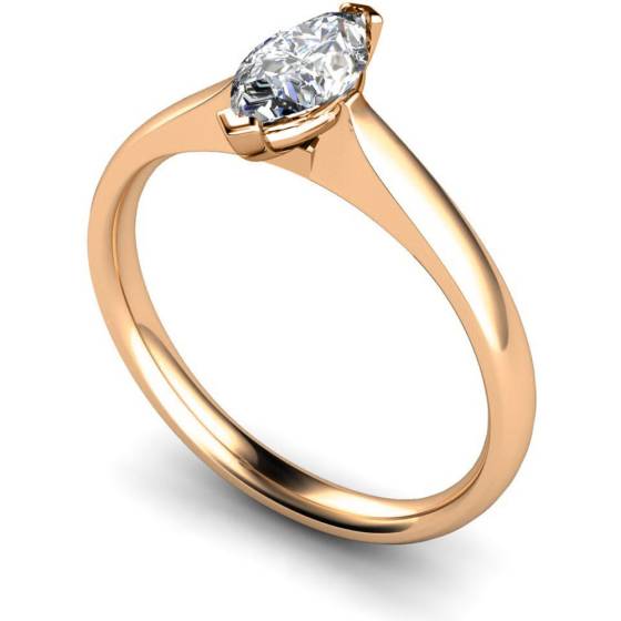 HRM468 Marquise Solitaire Diamond Ring