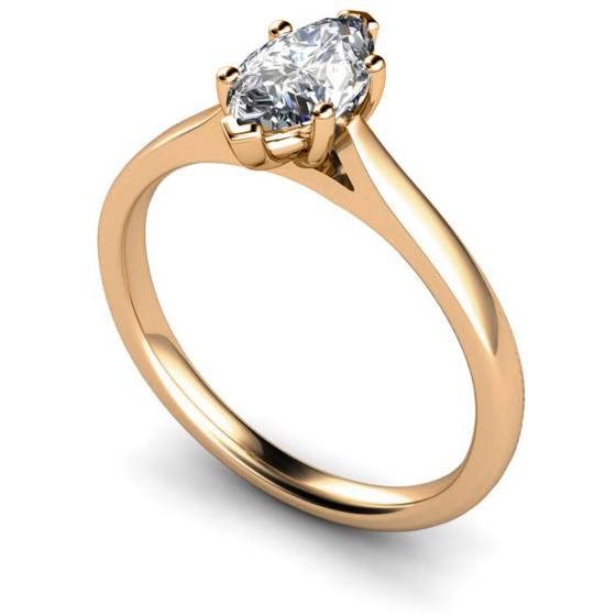 HRM478 Marquise Solitaire Diamond Ring