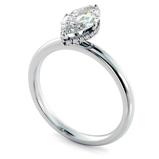 HRMSD2360 Modern Marquise Cut Shoulder Diamond Ring