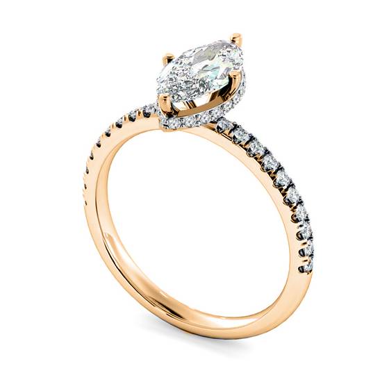 HRMSD2361 Modern Marquise Cut Shoulder Diamond Ring