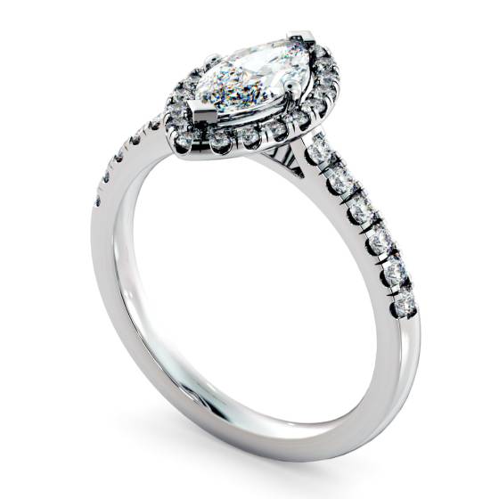 HRMSD814 Marquise Halo Diamond Ring