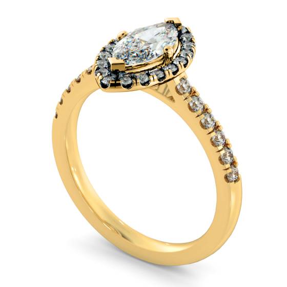 HRMSD814 Marquise Halo Diamond Ring