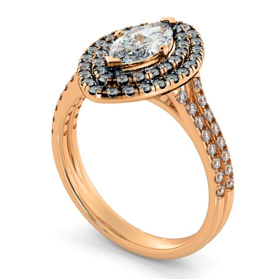 HRMSD815 Marquise Halo Diamond Ring