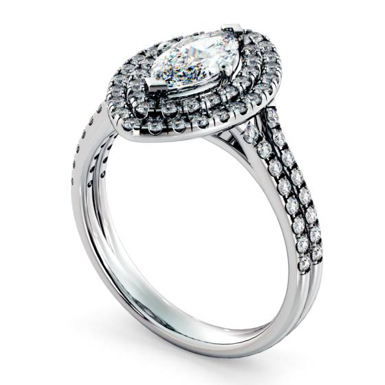 HRMSD815 Marquise Halo Diamond Ring