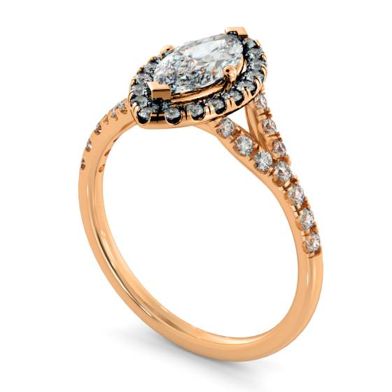 HRMSD846 Marquise Halo Diamond Ring