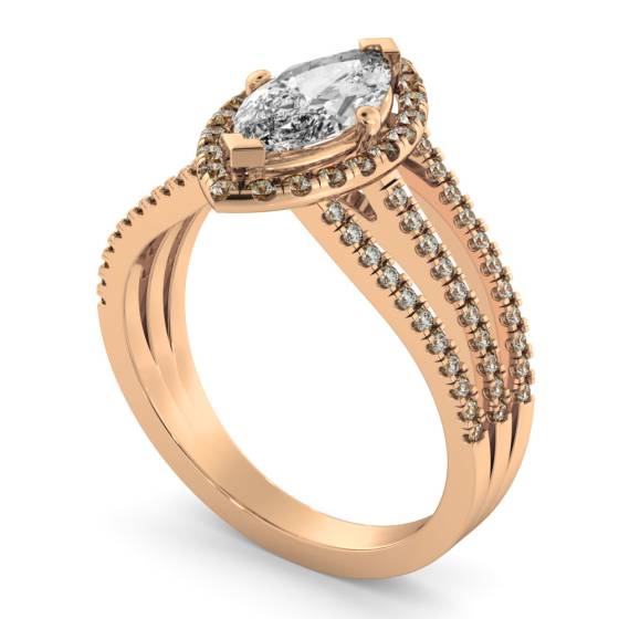 HRMSD874 Marquise Shoulder Diamond Ring