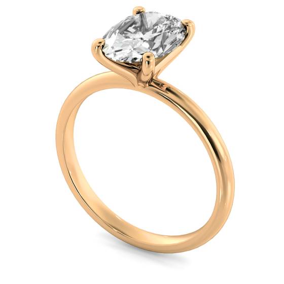 HRO2367 Modern Oval Cut Solitaire Diamond Ring
