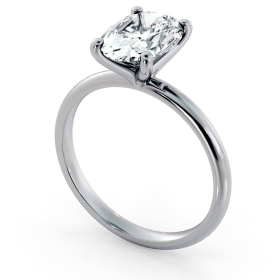 HRO2367 Modern Oval Cut Solitaire Diamond Ring
